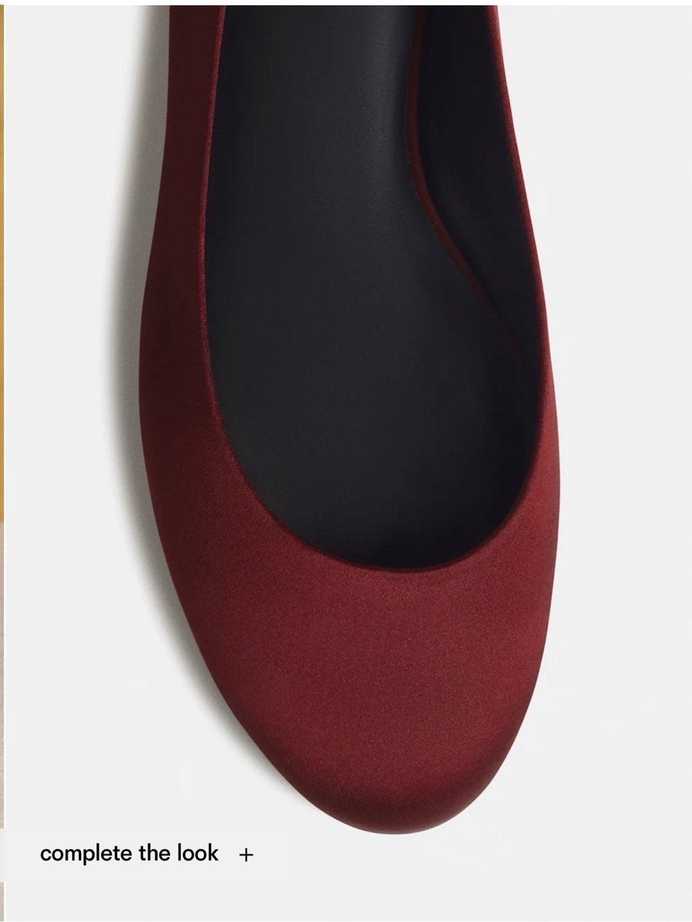 Reformation Charlie Taye Burgundy Ballet Flats - Picture 4 of 6